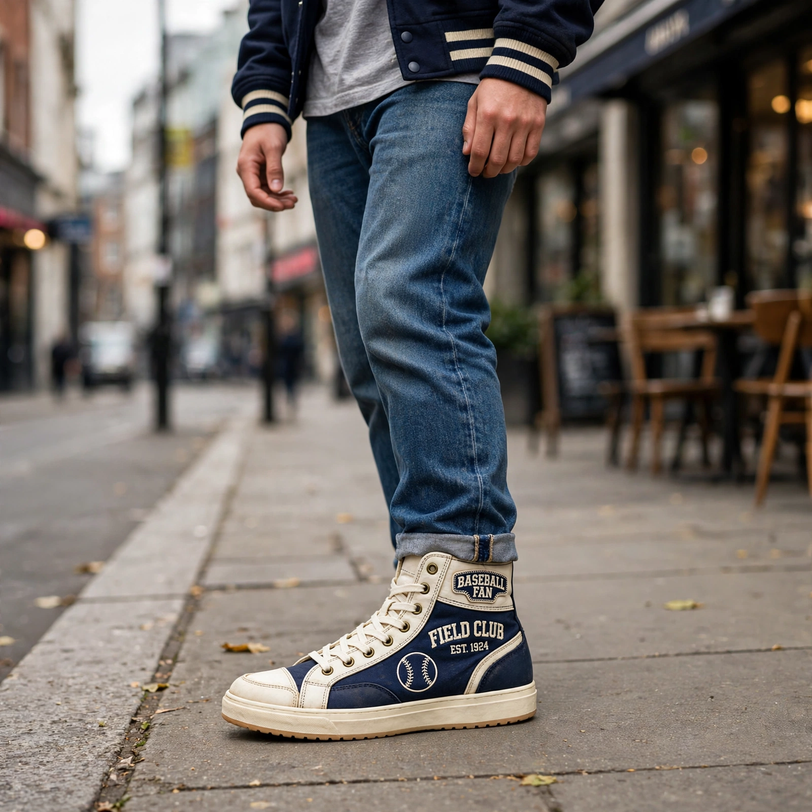 Baseball Fan High Top Shoes – Custom Team Name & Year Sneakers - Image 2