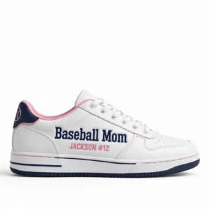 Baseball Mom Sneakers – Custom Player Name Game Day Shoes