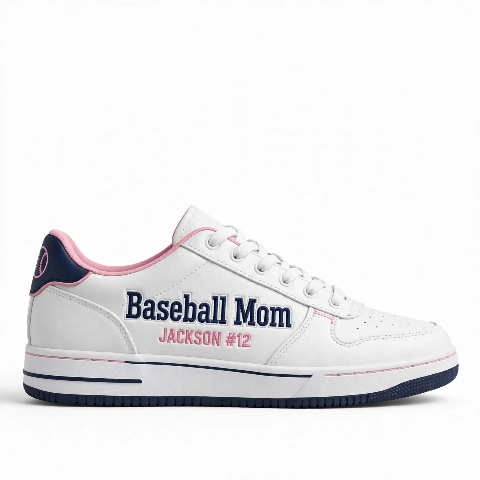 Baseball Mom Sneakers – Custom Player Name Game Day Shoes