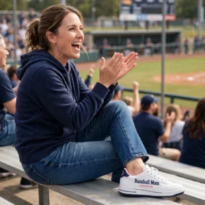 Alternative view of Baseball Mom Sneakers – Custom Player Name Game Day Shoes