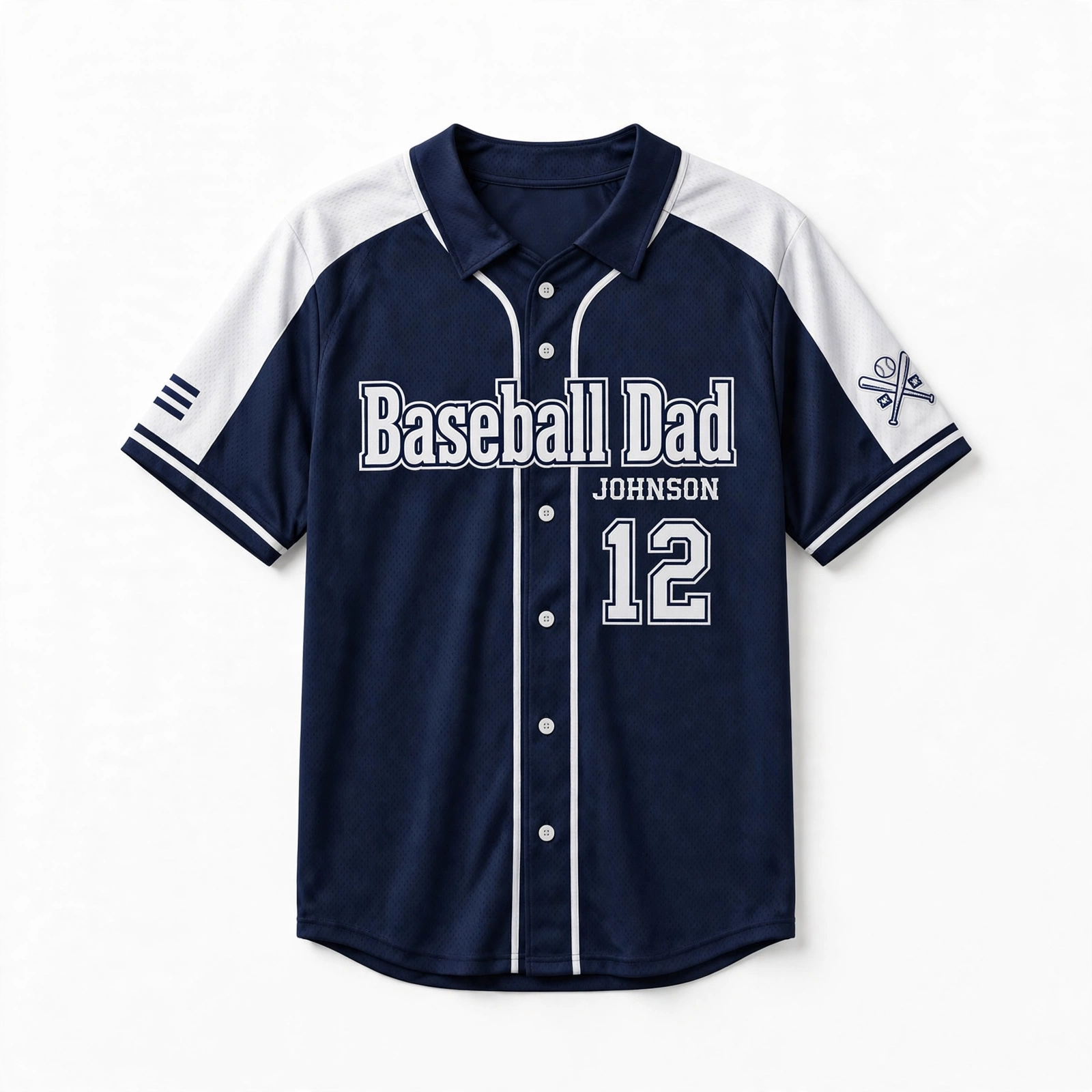 Baseball Dad Jersey – Personalized Player Name Supporter Shirt